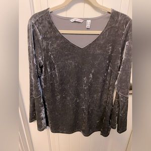 Velvet Bell Sleeve Top